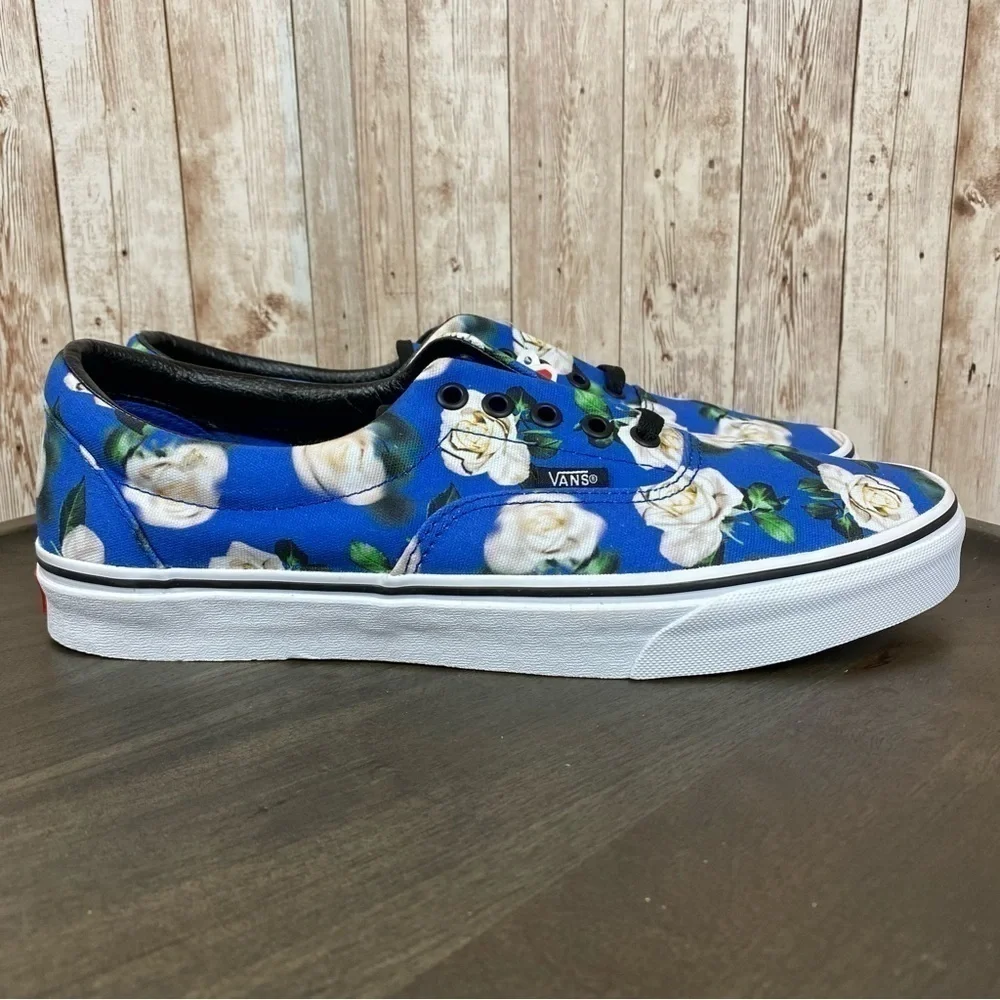 Vans Era Romantic‎ Floral Lapis Blue Canvas Sneaker Size 11 Men